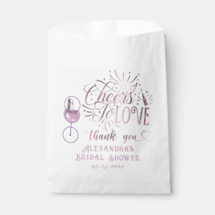 Cheers To Love Wine Tasting Elegant Bridal Shower Favour Bags