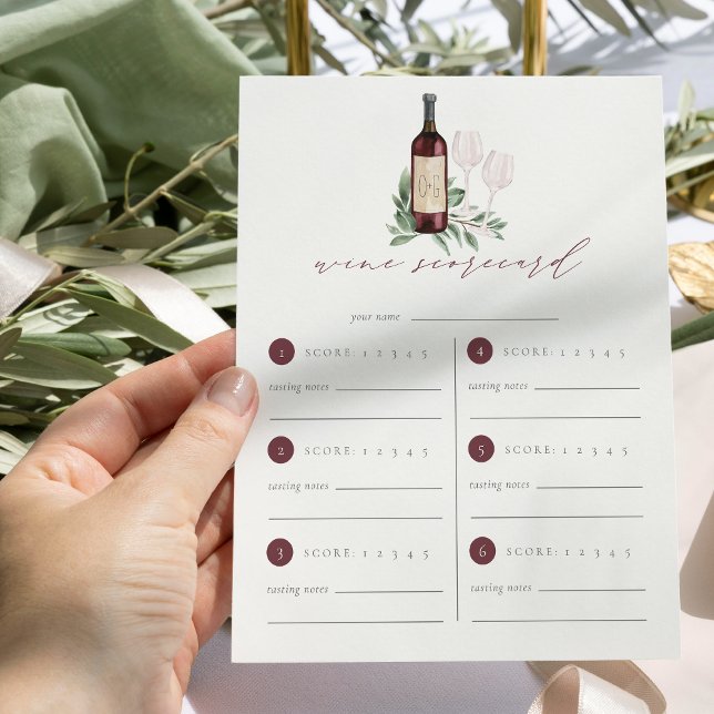 Cheers to Love Wine Tasting Scorecard (Creator Uploaded)