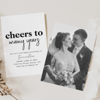 Cheers to Many Years Retirement Party Invite Photo