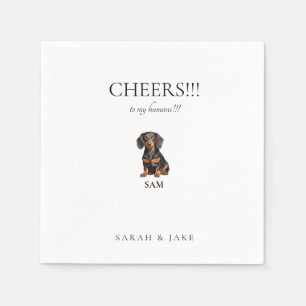 Cheers to my Humans Wedding Watercolor Pet II Napkin