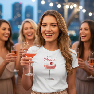 Cheers to Name Bachelorette  T-Shirt