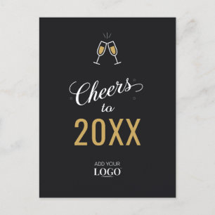 Cheers to New Year Business Customer Appreciation Postcard