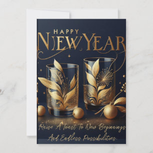 Cheers to New Year! Holiday Card