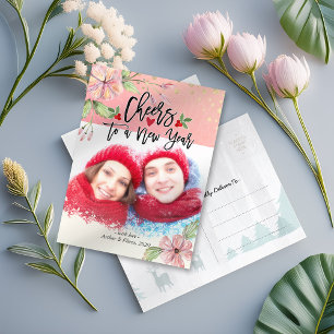 Cheers to New Year Holiday Seasonal Greeting Photo