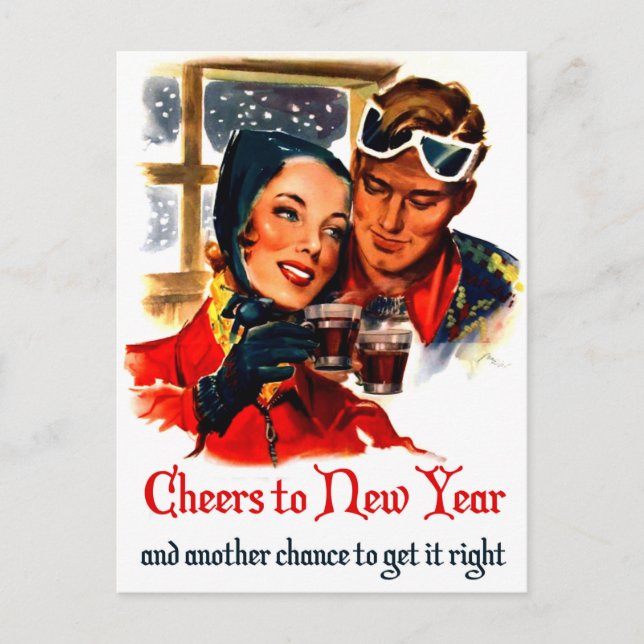 Cheers to New Year Postcard (Front)