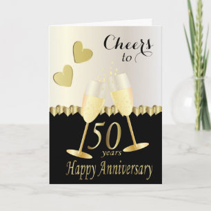 ⭐Cheers to Our 50th Anniversary DIY Text Card