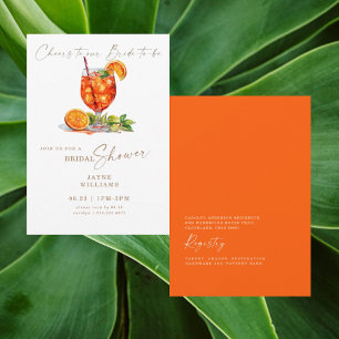 Cheers to Our Bride-to-be Aperol Spritz Bridal II Invitation
