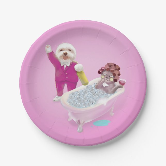 Cheers to Relaxation Paper Plate (Front)