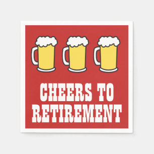 Cheers To Retirement Beer Napkins