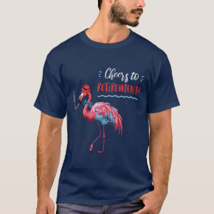 Cheers to Retirement Dapper Flamingo Bowtie Cigar T-Shirt