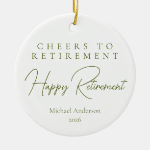 Cheers to Retirement Gift Ceramic Tree Decoration