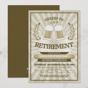 Cheers to Retirement Party Invitations