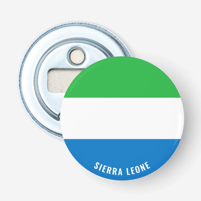Cheers to Sierra Leone! Splendid Patriotic Bottle Opener (Front)