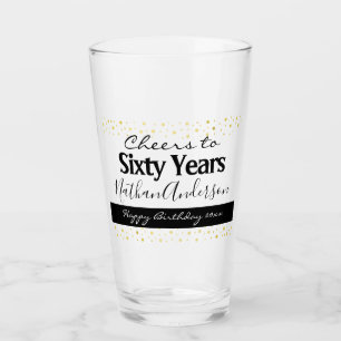 Cheers to Sixty Years Personalised Birthday Shot G Glass