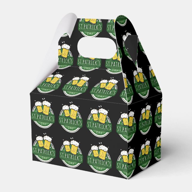 Cheers to St Patrick's Day Beer Mugs Favour Box (Back Side)
