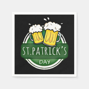 Cheers to St Patrick's Day Beer Mugs Napkin