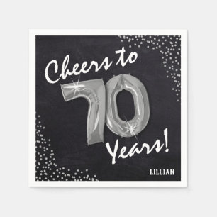 Cheers to the 70 Years! 70th Birthday Napkin