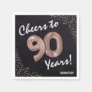 Cheers to the 90 Years! 90th Birthday Napkin