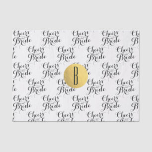Cheers to the Bride Custom Monogram Bridal Shower Tissue Paper