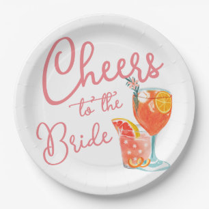 Cheers to the Bride Shower Paper Plate