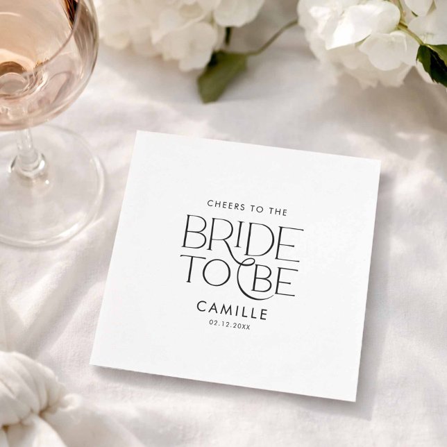Cheers to the Bride to Be  Napkin (Cheers to the Bride to Be Paper napkin)