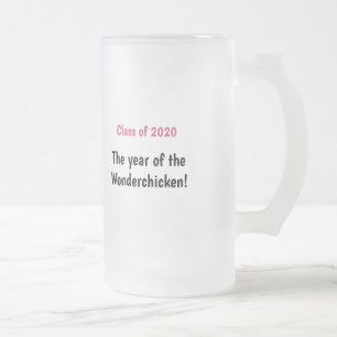 Cheers to the Class of 2020 Frosted Glass Beer Mug