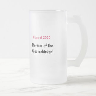 Cheers to the Class of 2020 Frosted Glass Beer Mug