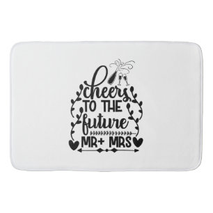 Cheers To The Future Mr + Mrs Bath Mat
