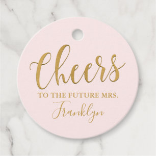 Cheers to the Future Mrs Bridal Shower Champagne Favour Tags
