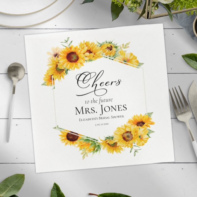 Cheers to the future mrs Bridal Shower Napkins (Creator Uploaded)