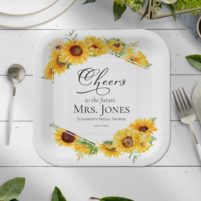 Cheers to the future mrs Bridal Shower Paper Plate (Creator Uploaded)