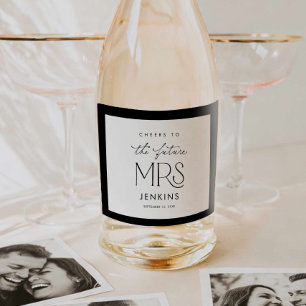 Cheers to the Future Mrs Bridal Shower Wine Label