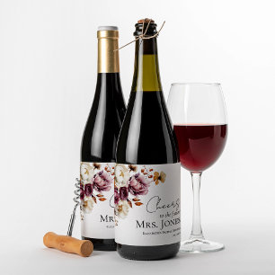 Cheers to the future mrs Fall Bridal Shower Sparkling Wine Label