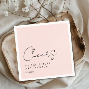 Cheers, to the future Mrs.! Modern, minimalist Napkin