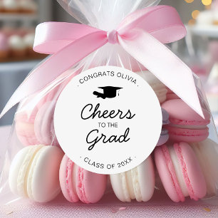 Cheers To The Grad Graduation Party Class of 2025 Classic Round Sticker