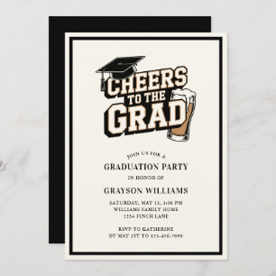 Cheers to the Grad Graduation Party Invitation