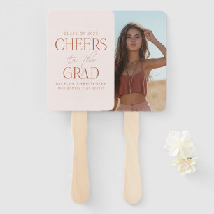 Cheers to the Grad Personalised Photo Graduation Hand Fan