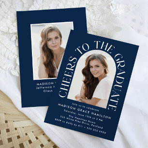 Cheers to the Graduate Arch Photo Graduation Party Invitation