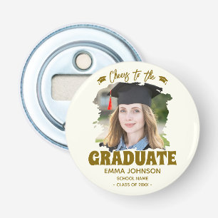 Cheers to the Graduate Custom Photo Name Family Bottle Opener