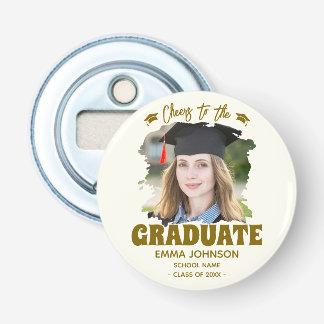 Cheers to the Graduate Custom Photo Name Family Bottle Opener