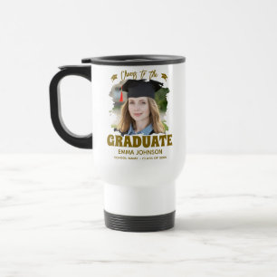 Cheers to the Graduate Custom Photo Name Family Co Travel Mug