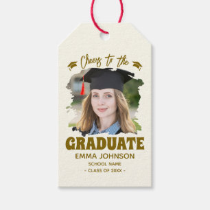 Cheers to the Graduate Custom Photo Name Family Gift Tags