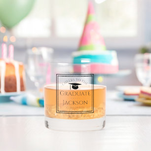 Cheers to the Graduate Custom Whiskey Glass