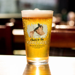 Cheers to the Graduate Photo Graduation Glass