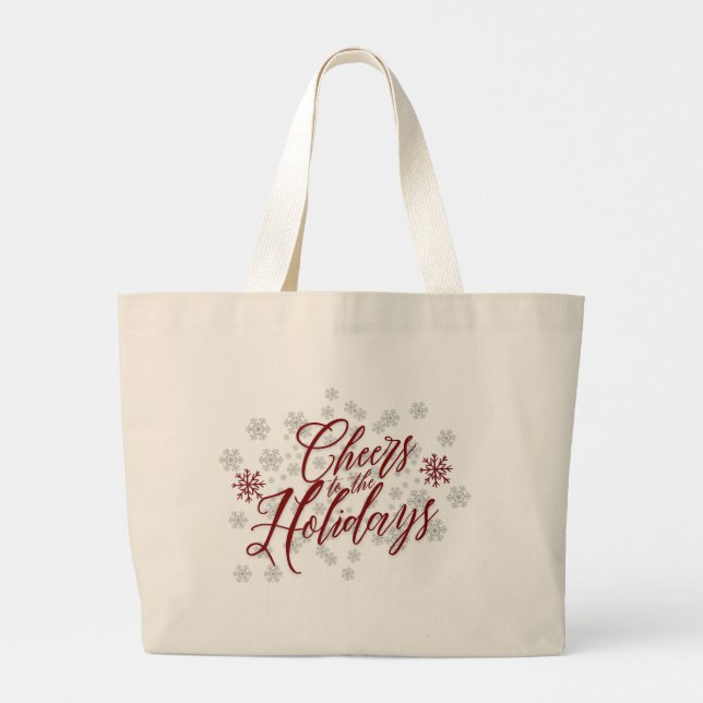Cheers to the Holidays - Elegant Holiday Tote Bag (Back)