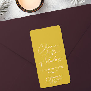 Cheers to the Holidays Festive Label