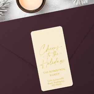 Cheers to the Holidays Festive Label