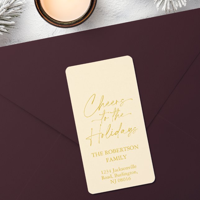 Cheers to the Holidays Festive Label (Creator Uploaded)