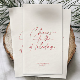 Cheers to the Holidays Festive Napkin