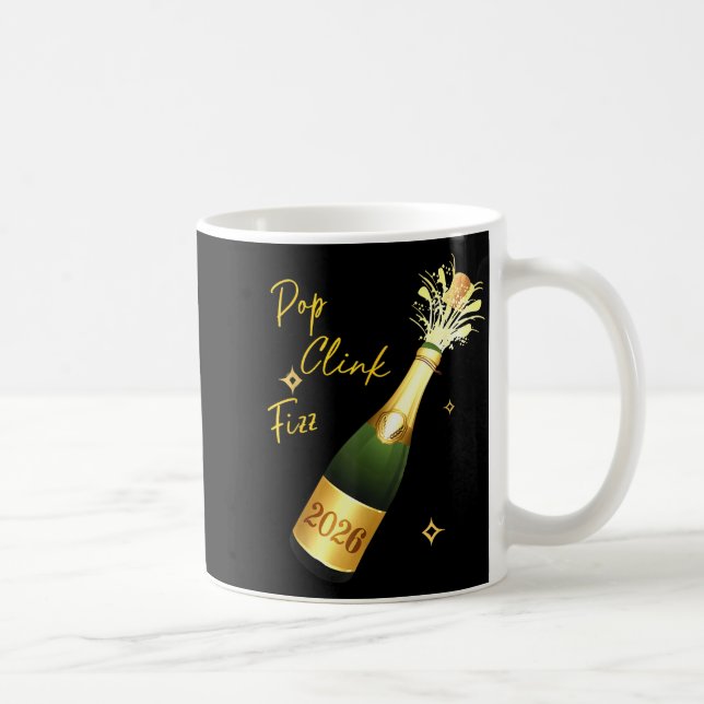 Cheers To The New Year 2026 Champagne Drinking Par Coffee Mug (Right)